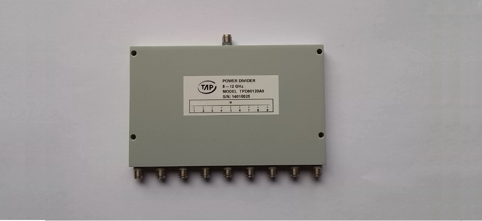 TPD80120A9 8-12GHz 9 way power divider