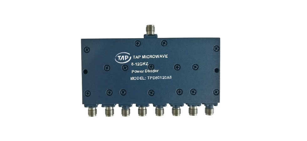 TPD80120A8 8-12GHz 8 way power divider