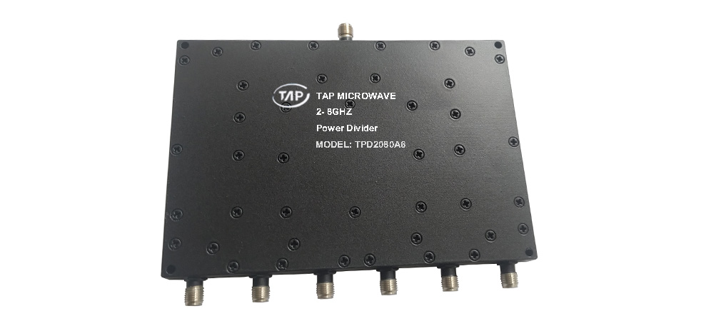 TPD2080A6 2-8GHz 6 way Power Divider
