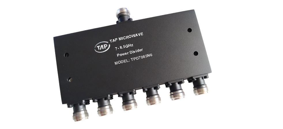 TPD7085N6 7-8.5GHz 6 way Power Divider